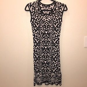 Black and white body con dress